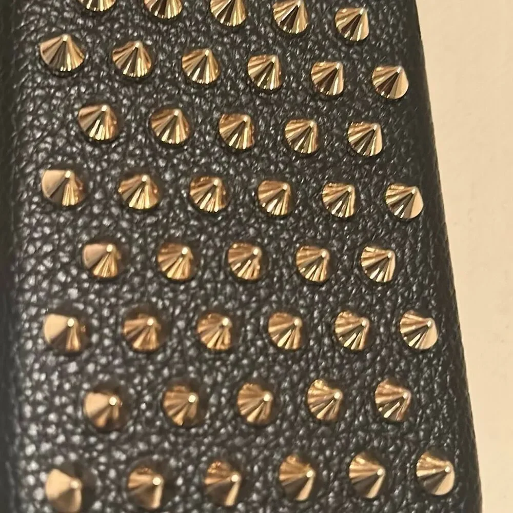 Christian Louboutin Phone Case iPhone 7 Black Gold Studded Goth Alt Bikercore